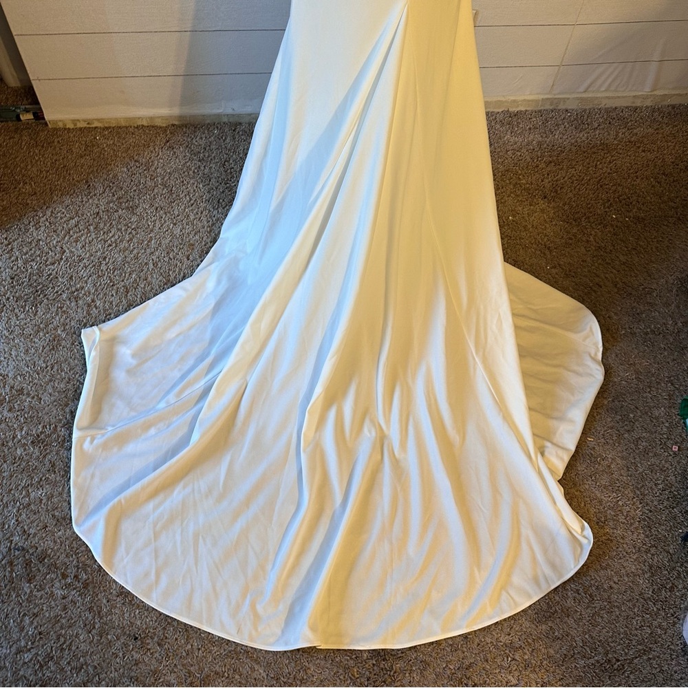 Nox Anabel NWT Cowl Mermaid Wedding Dress JE954 Size 4 - Picture 11 of 11